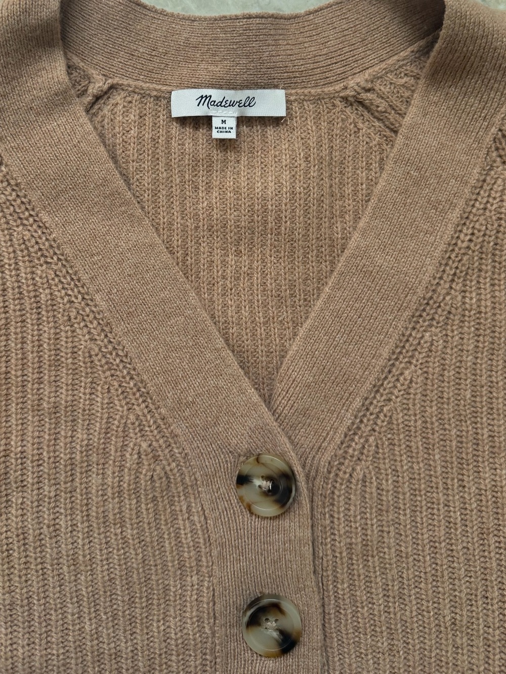Madewell Button V-Neck Sweater - Picture 3 of 7
